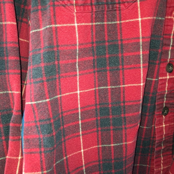 Weatherproof Red Black Flannel Plaid Button Down Lumberjack Country - Picture 6 of 9